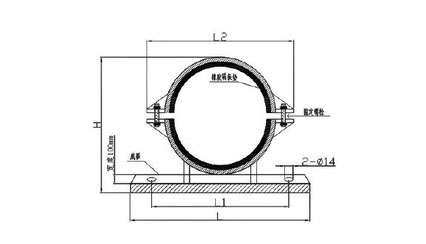 GJ型管道管夾橡膠減震器結構圖